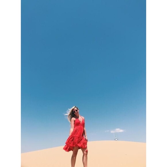 Free People Endless Summer 100 Degree Mini Dress Halter Beach Ruffle S 283567 - Picture 6 of 14